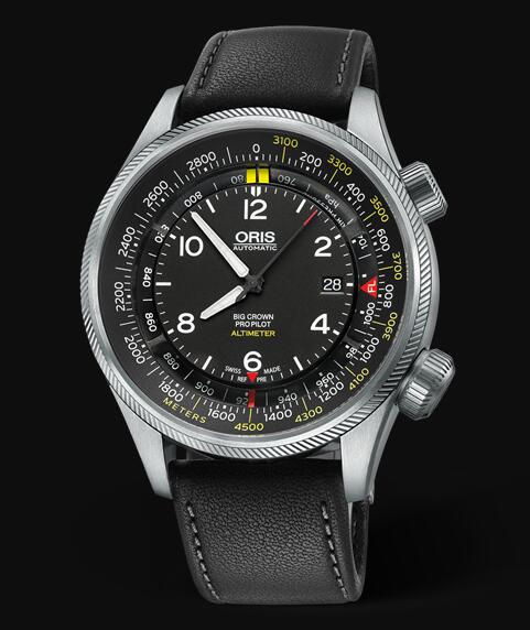 Review Oris Aviation Big Crown Propilot ALTIMETER WITH METER SCALE 47mm Replica Watch 01 733 7705 4164-Set 5 23 19FC